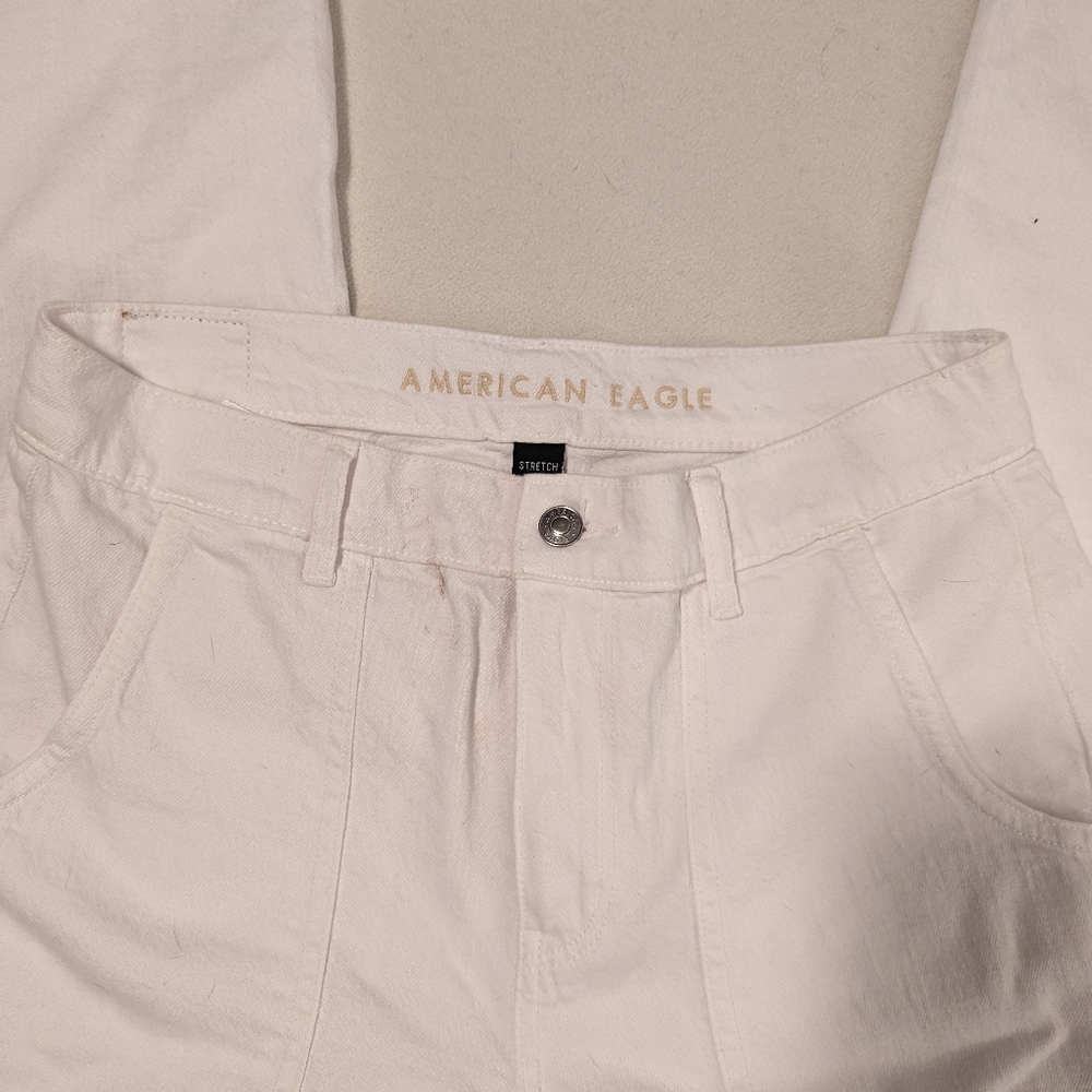 Super High Rise Baggy Wide Leg White Jeans